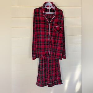 Plaid Red Women's Pajama Set Size S (4-6)